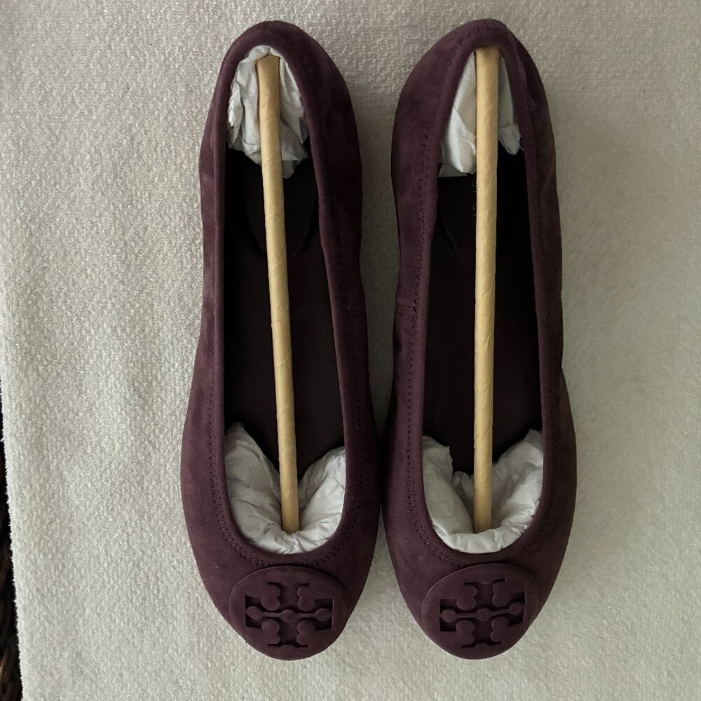 Tory Burch Reva Travel Ballet NWB-Mauve Suede (aka Minnie Flats)